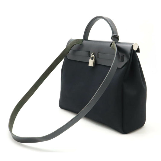 Hermes Aile Bag PM Leather Handbag Black