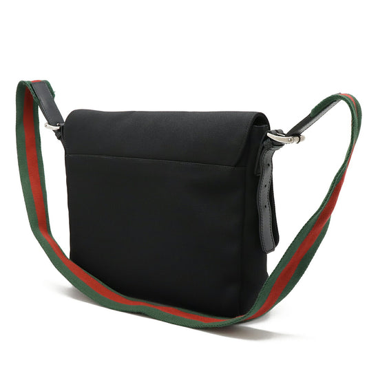 Gucci Techno Canvas Leather Messenger Bag