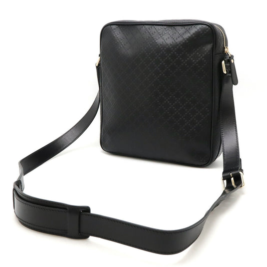Gucci Diamante Leather Shoulder Bag Black