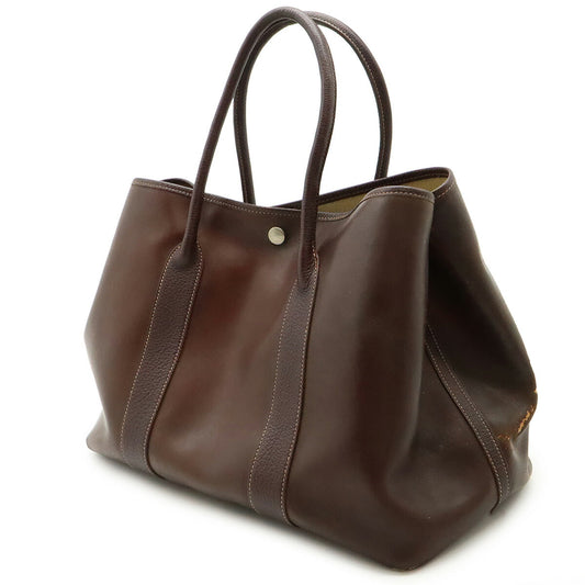 Hermes Garden Party PM Tote Bag Dark Brown