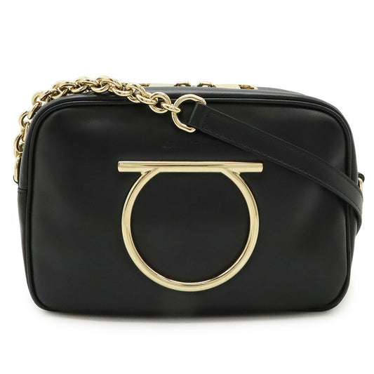 Salvatore Ferragamo Leather Gancini Chain Shoulder Bag