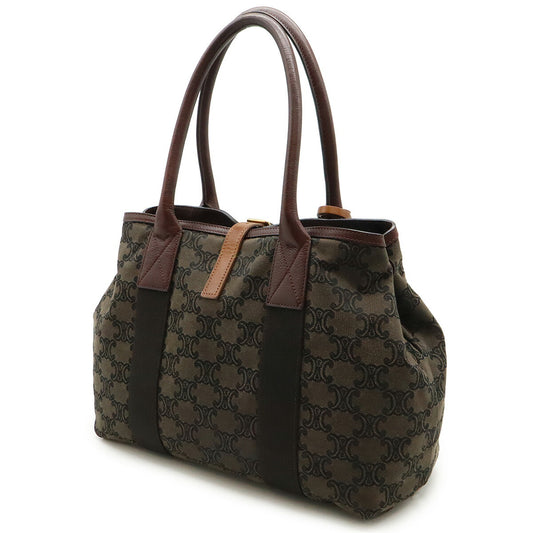 Celine Macadam Canvas Leather Tote Bag