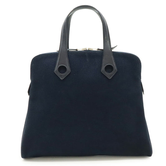 Hermes Sac Eboo PM Canvas Leather Tote Bag