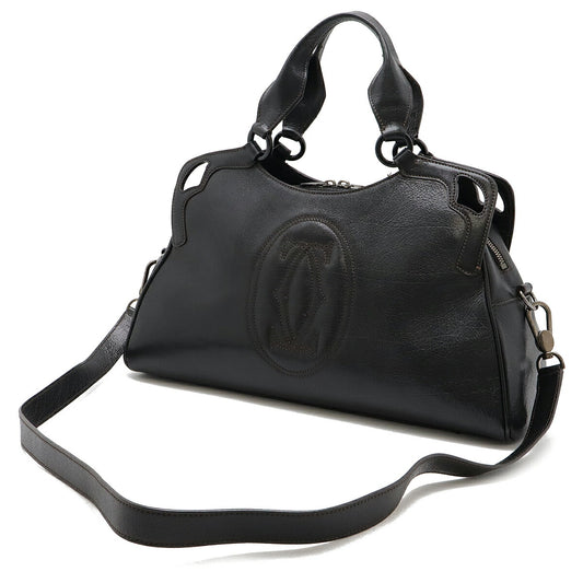 Cartier Marcello Leather Handbag Black