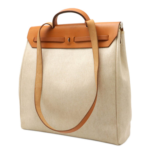 Hermes Toile Ash Calf Aile Bag MM Handbag