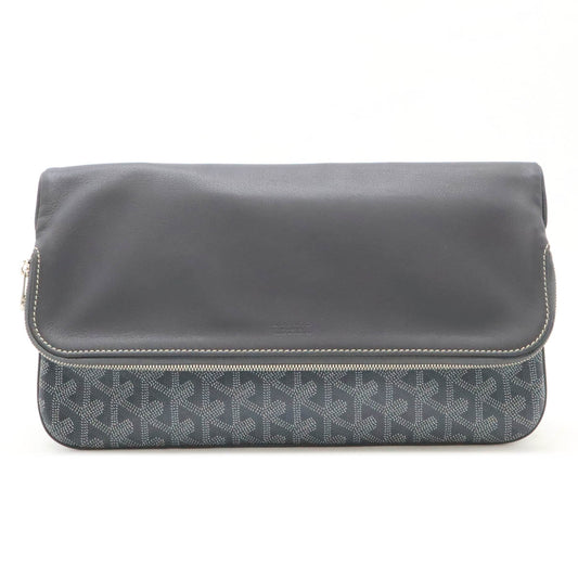 Goyard Saint Marie MM Clutch Bag Coated Canvas Leather