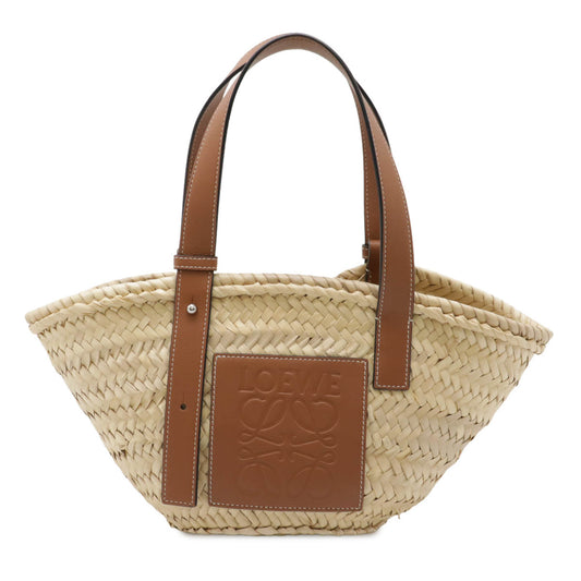 Loewe Palm Leaf Leather Basket Bag