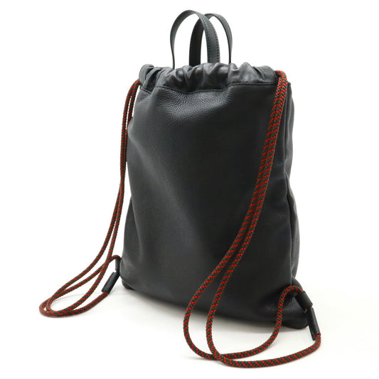 Gucci Leather Print Drawstring Backpack 516639