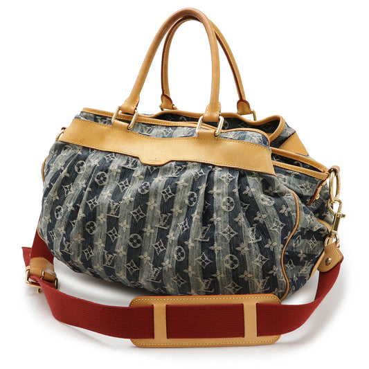 Louis Vuitton Monogram Denim Cabas Raye GM Tote Bag