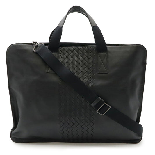 Bottega Veneta Leather Intrecciato Briefcase
