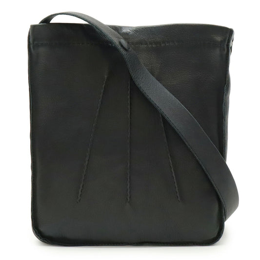 Hermes Leather Shoulder Bag Black