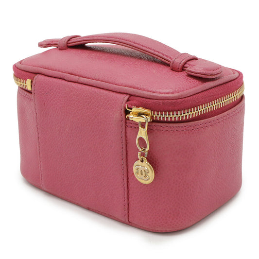 Chanel Caviar Skin Vanity Bag Cosmetic Pouch