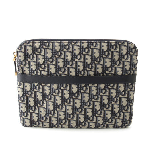 Dior Canvas Oblique Trotter Travel Clutch Bag