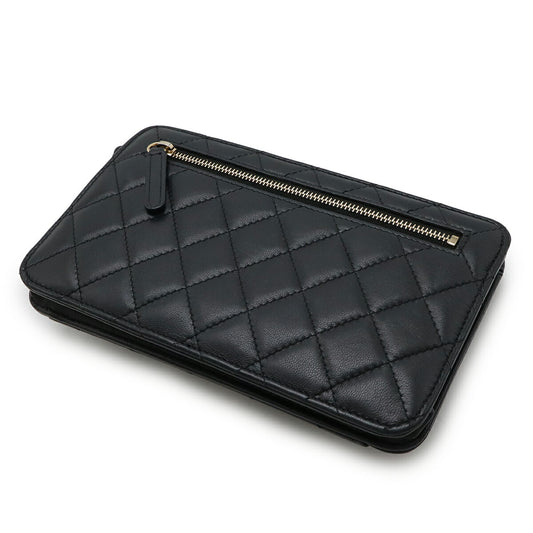 Chanel Lambskin Matelasse Clutch Bag AP0171