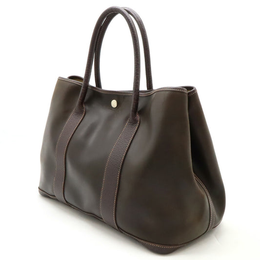 Hermes Garden Party PM Tote Bag Dark Brown