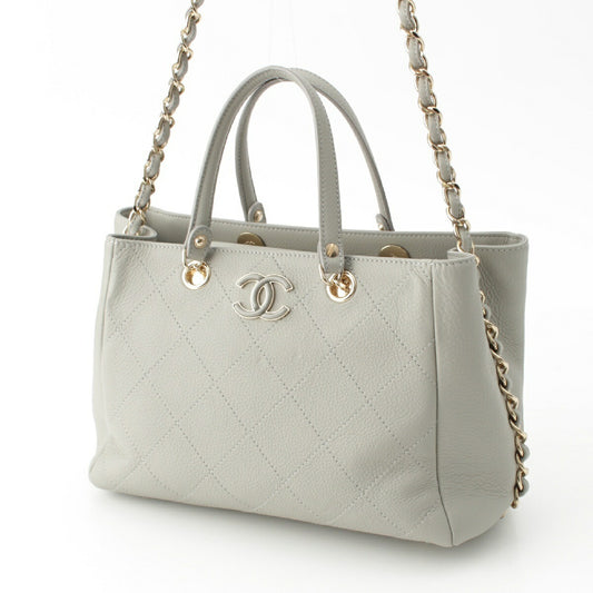 Chanel Calfskin Small 2way Tote Bag AS0355