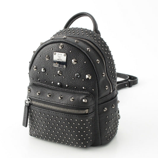 MCM Leather Swarovski Studded Mini Backpack