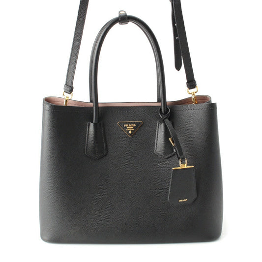 Prada Saffiano Leather Double 2way Handbag 1BG756
