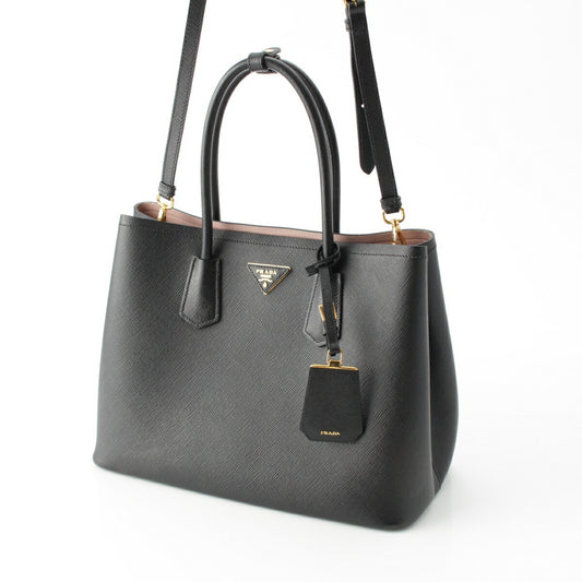 Prada Saffiano Leather Double 2way Handbag 1BG756