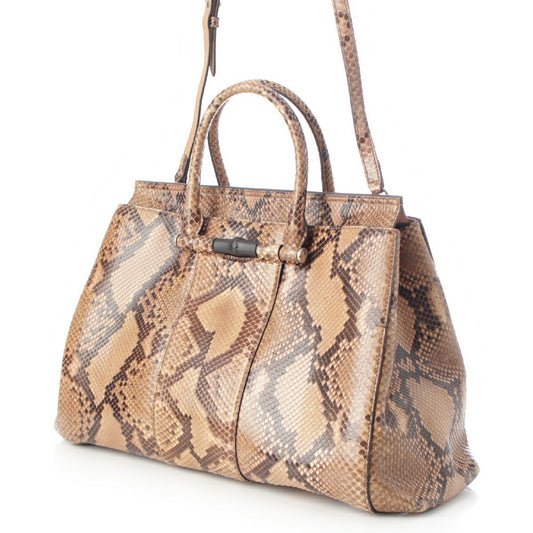Gucci Python Bamboo 2WAY Shoulder Handbag