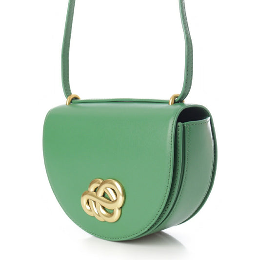 By Malene Birger Cebella Leather Crossbody Bag Green