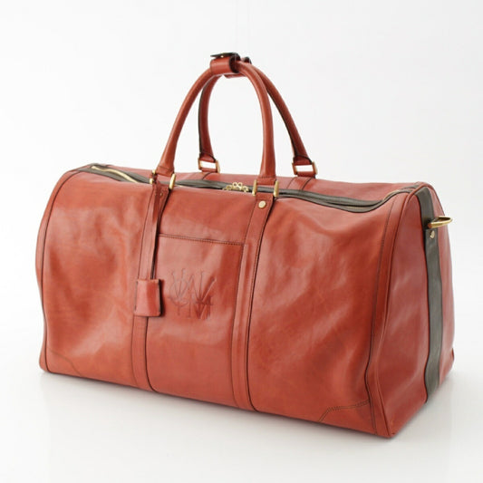 COCOMEISTER Leather Elegant Mattone Lion Boston Bag