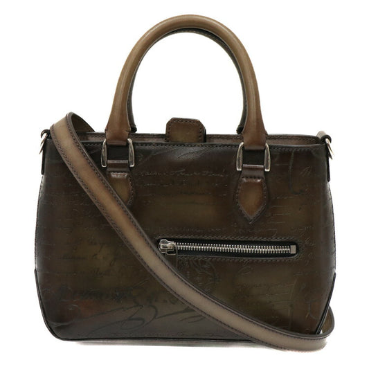 Berluti Leather Men's 2WAY Handbag Dark Brown