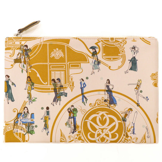 Hermes Silk Pocket Pouch Beige