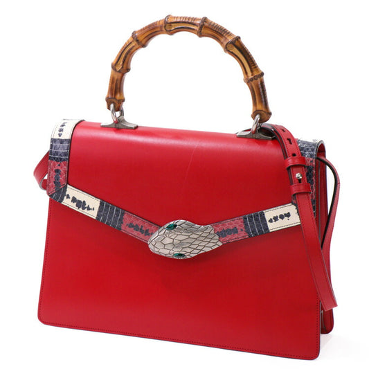 Gucci Lilith Bamboo Coral Snake Leather 2WAY Bag