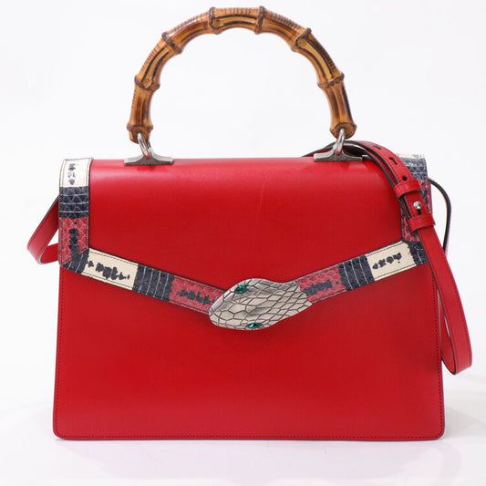 Gucci Lilith Bamboo Coral Snake Leather 2WAY Bag