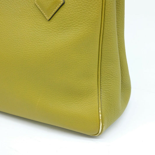 Hermes Victoria Cabas Tote Anise Green