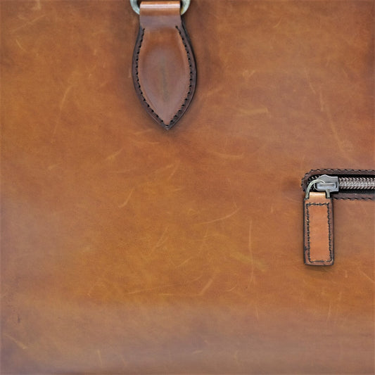 Berluti Leather Calligraphy Briefcase