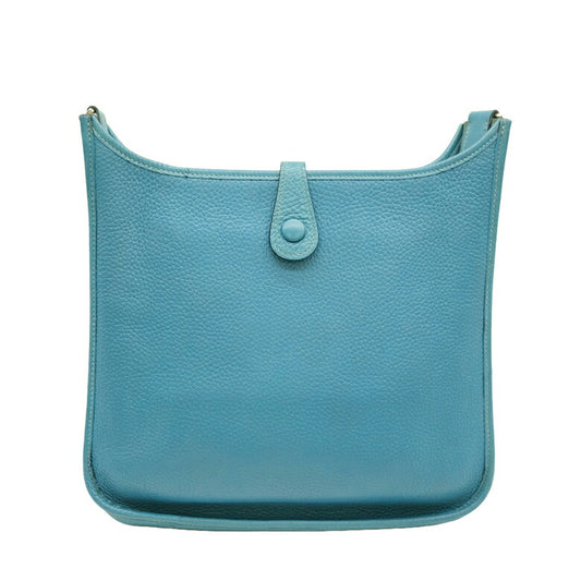 Hermes Evelyne 1 PM Shoulder Bag Blue Jean