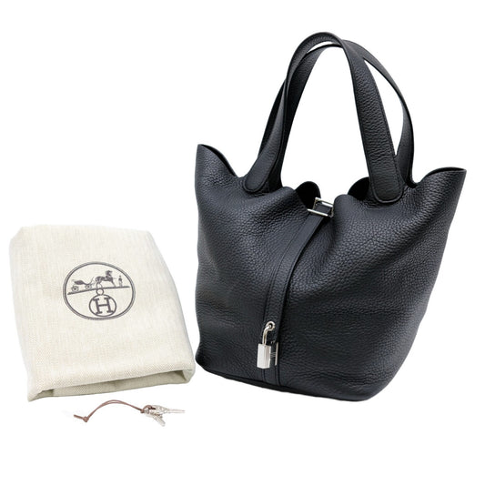 Hermes Picotin Lock MM Handbag Black Leather