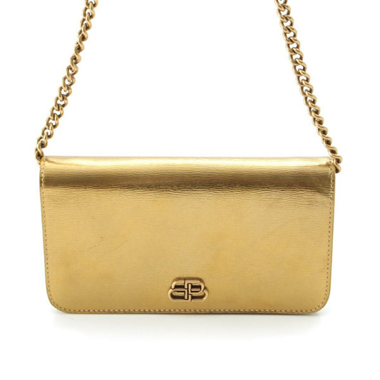 Balenciaga Leather BB Logo 2way Clutch Crossbody