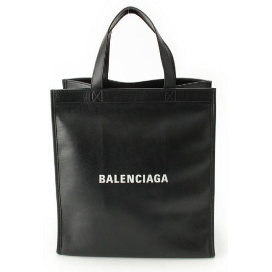 Balenciaga Leather Logo Shopper Tote Bag