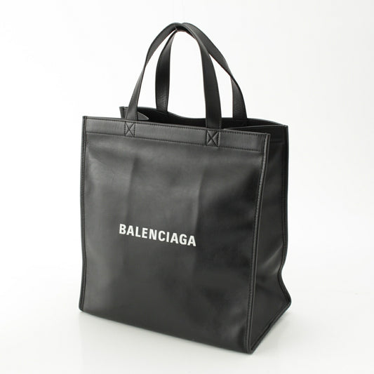 Balenciaga Leather Logo Shopper Tote Bag