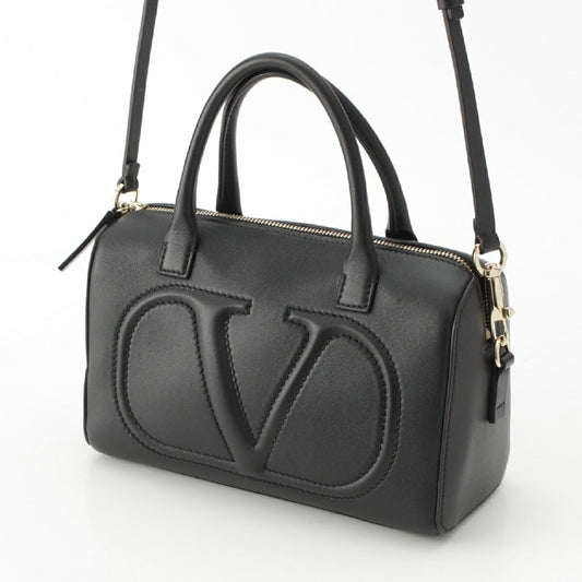 Valentino Leather V Logo 2way Mini Boston Bag
