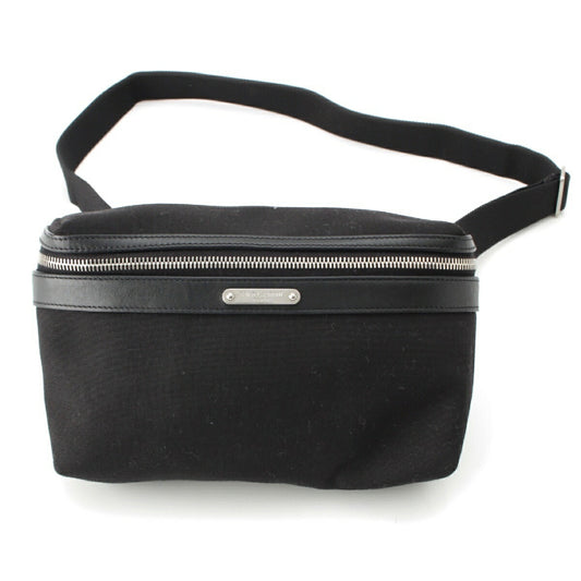 Saint Laurent Leather Canvas Waist Bag 505973