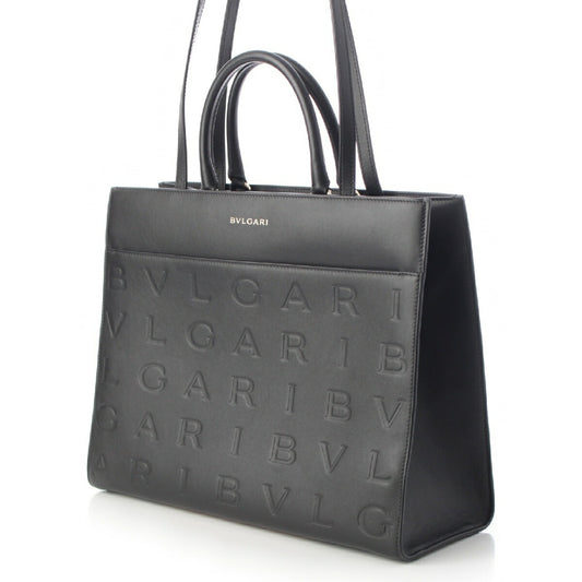 Bvlgari Infinito Calf Leather Logo Serpenti 2way Tote Bag