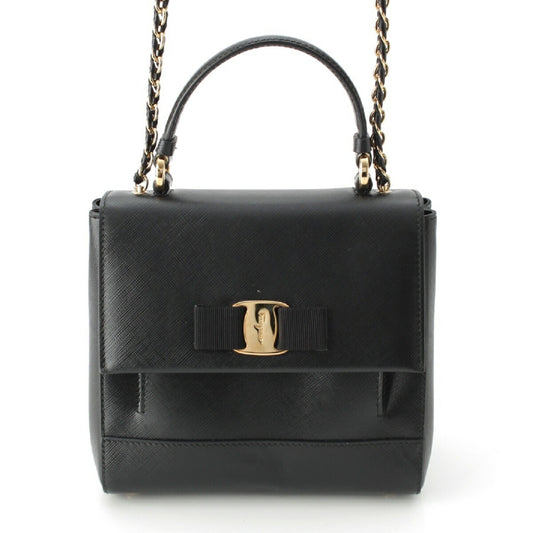 Salvatore Ferragamo Vara Ribbon 2WAY Leather Handbag