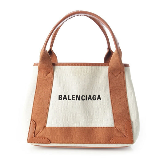 Balenciaga Canvas Leather Navy Cabas XS 2way Tote
