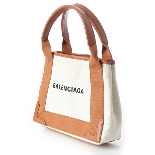 Balenciaga Canvas Leather Navy Cabas XS 2way Tote