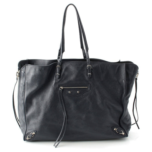 Balenciaga Leather Paper A4 Zip Around Tote Bag