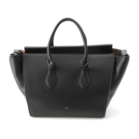 Celine Leather Tie Handbag Black