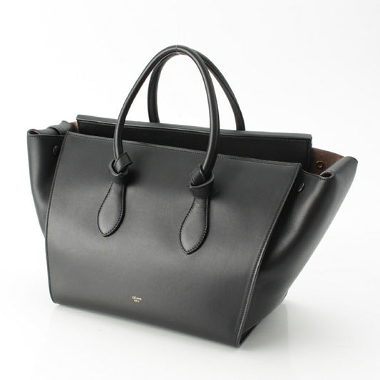 Celine Leather Tie Handbag Black