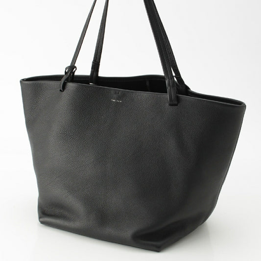 The Row Leather Park Tote Bag Black
