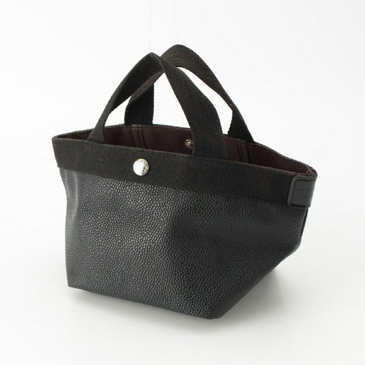 Herve Chapelier Canvas Leather Mini Tote Bag