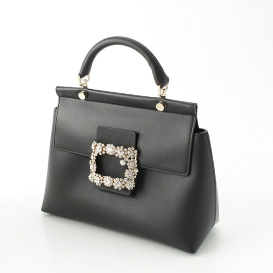 Roger Vivier Leather Flower 2WAY Shoulder Handbag