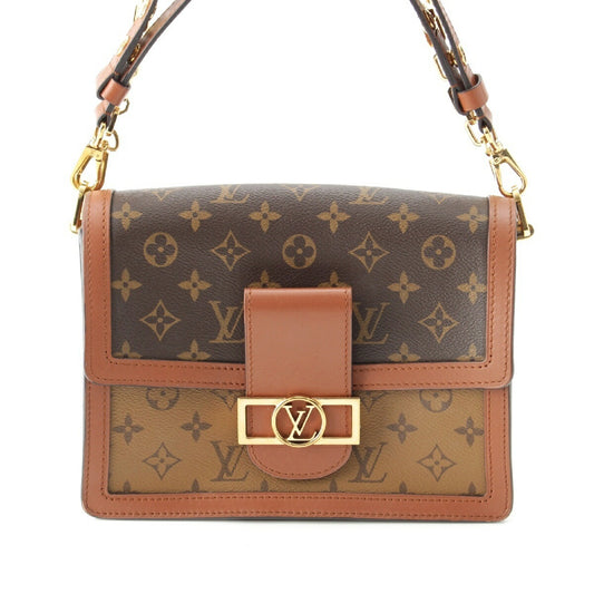 Louis Vuitton Monogram Reverse Dauphine MM 2WAY Chain Crossbody Bag